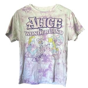 Disney Alice in Wonderland purple short sleeve tie dyed t shirt  size s